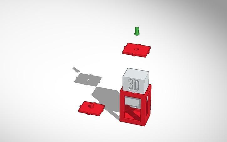 Laser Crystal Holder Engraved Etched Glass locket 34x24x19