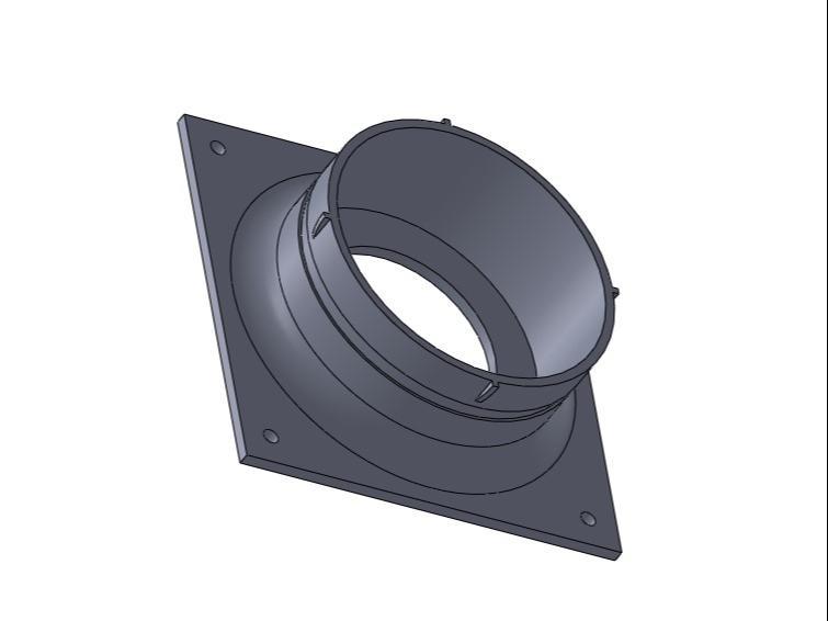 Wall mount for 100mm suction hose