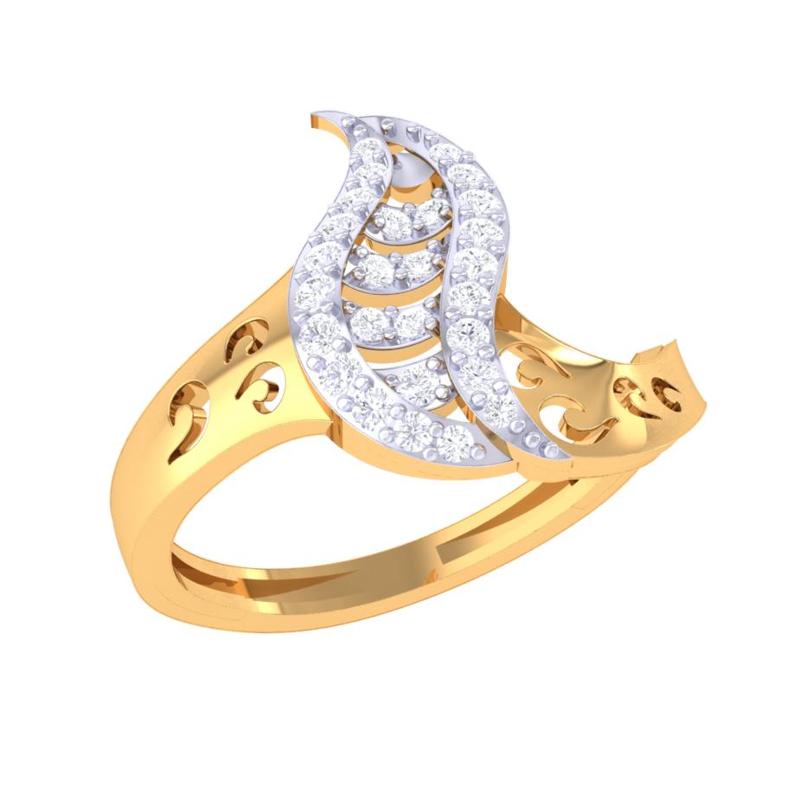 Printable 3D jewelry model of Lady diamond ring