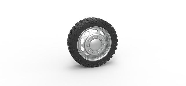 Diecast Front semi wheel for pickup Version 20 Scale 1:25