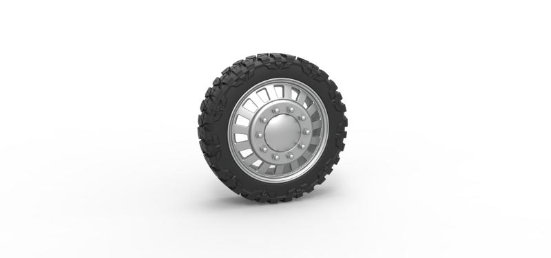 Diecast Front semi wheel for pickup Version 16 Scale 1:25