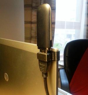 flexible USB modem holder for laptop