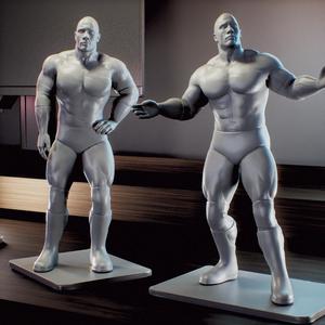 The Rock - The Rock Pose x 2 - WWE - Dwayne Johnson -