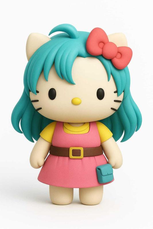 Hello Kitty Bulma cosplay