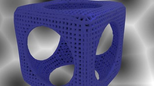 Cube Sphere Math art