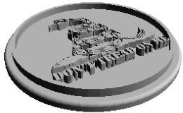 Dont Tread On Me Keychain Circle Extrude