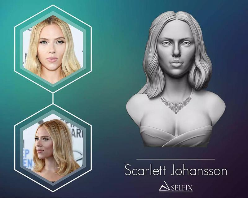 Scarlett Johansson portrait Sculpture