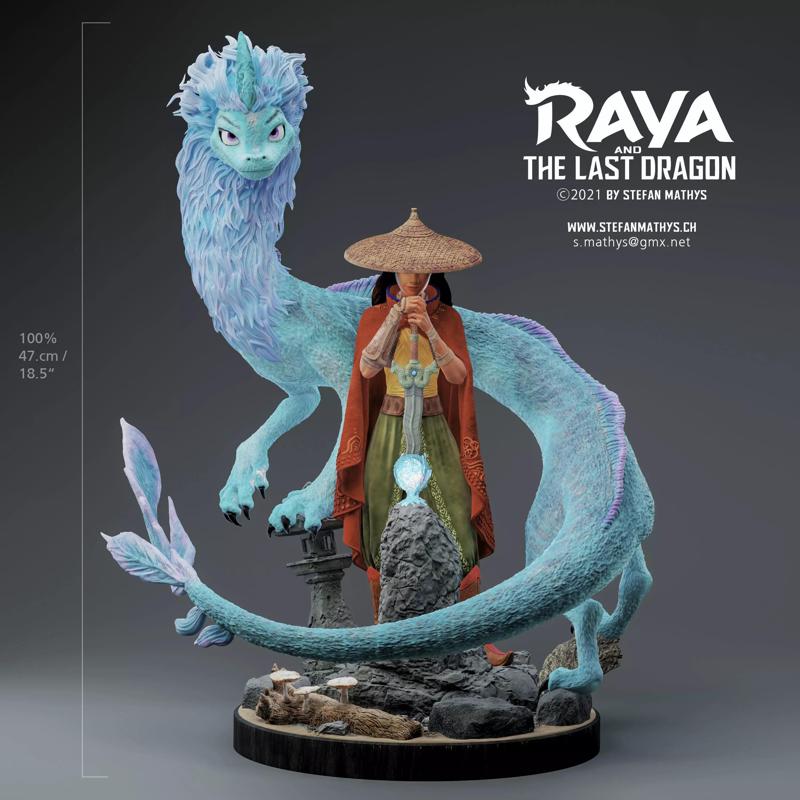 Raya and the last Draon - 3D Printable Statue