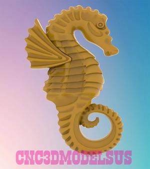 Seahorse 3D MODEL STL FILE FOR CNC ROUTER LASER