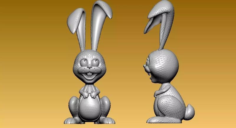 Rabbit  - Animal - statue - 3D print
