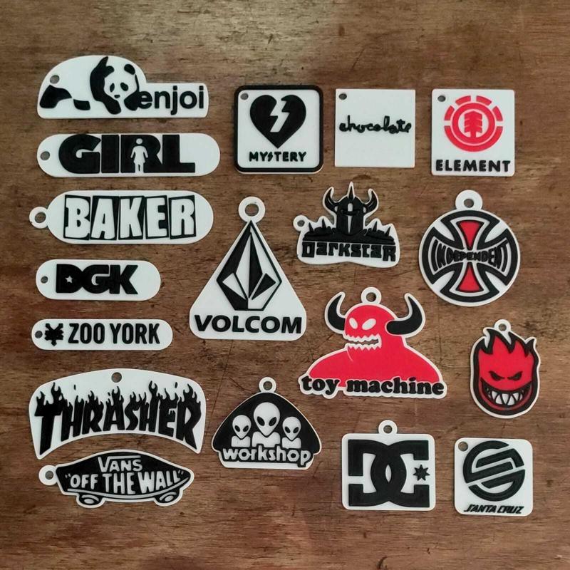 Key ring pack of iconic Skate brands