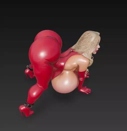 Sexy Woman Latex fleshy