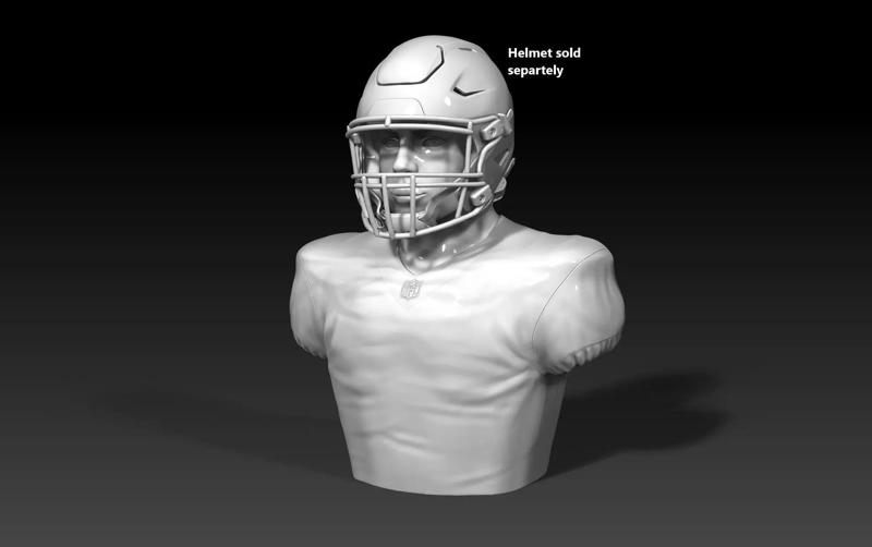 Long NFL Football Helmet Stand with Face