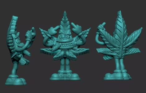 marihuano 1 marijuana leaf with three different poses