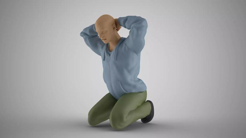 Man with Hands Behind his Neck