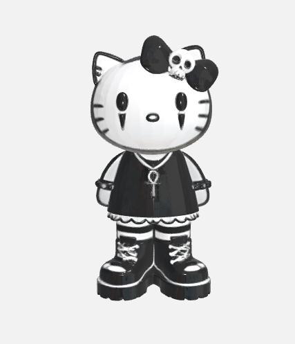 Hello kitty cute rebel Goth Kitty