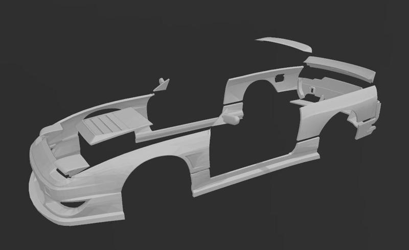 Fujimi Nissan SX180 Wide Body Kits Missile Drift 1/24