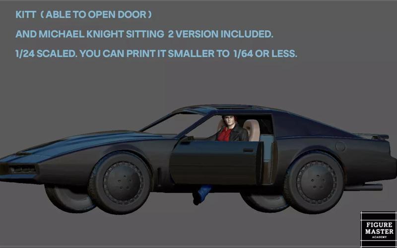 KITT MICHAEL KNIGHT KNIGHT SITTING POSE RIDER CAR MINIATURE