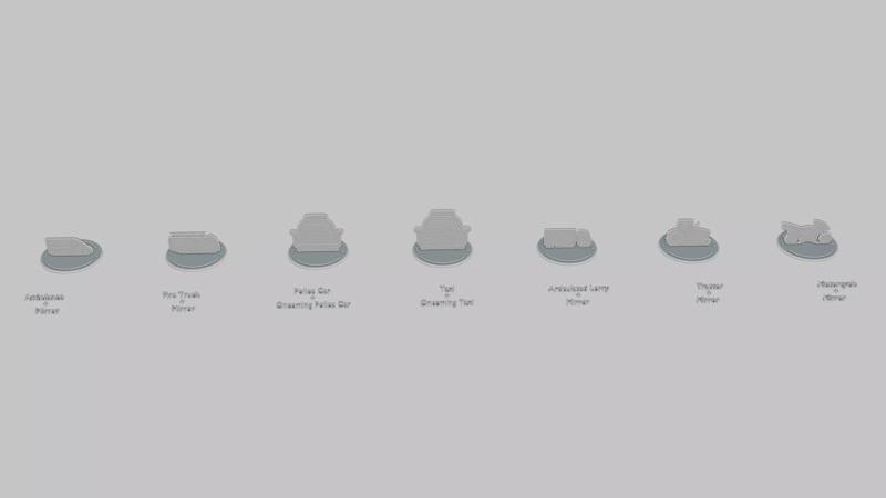 Vehicles Cars and Road Mini Pack Emoji Statues