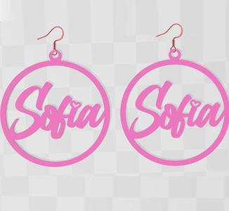 Earrings with personalized name (Sofia)
