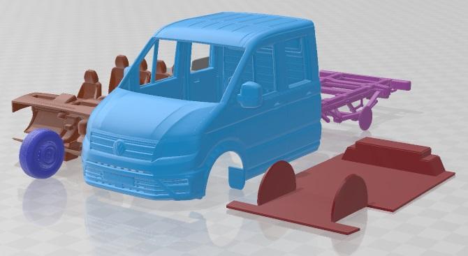 Volkswagen Crafter Chassis Double Cab L1 2023 Printable Van