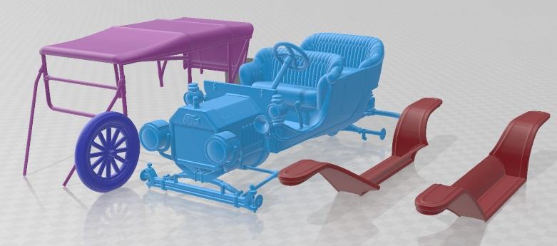 Ford T 1908 Printable Car