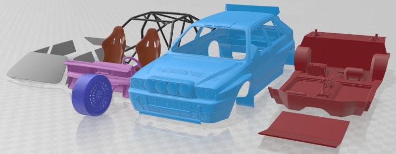 Lancia Delta HF Integrale Rally Printable Car