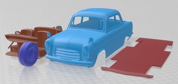 Ford Anglia 100E 1953 Printable Car