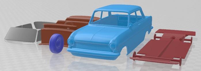 Opel Kadett 1962 Printable Car