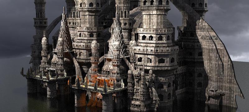 Oasis Temple Dark Temple walkways city