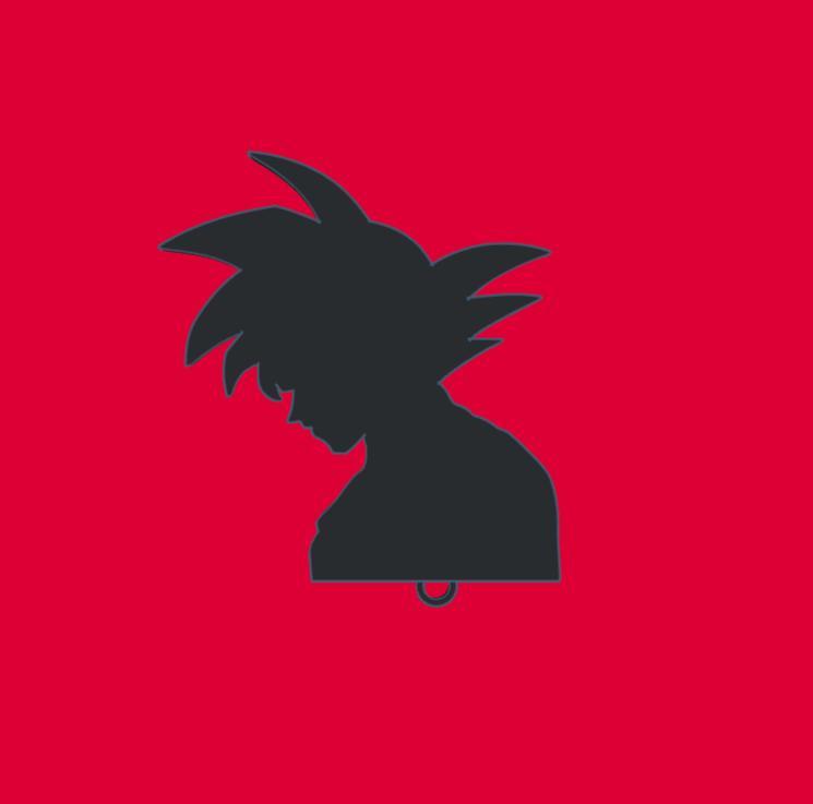 keychain goku 6,5x6cm 3mm