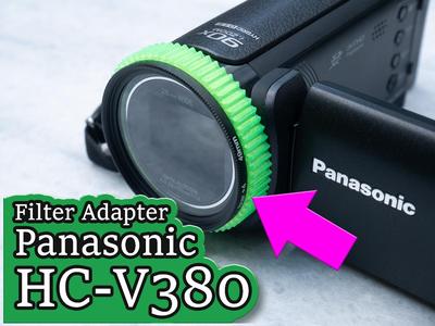 Filter Adapter for Panasonic HC-V380 Camcorder 49mm
