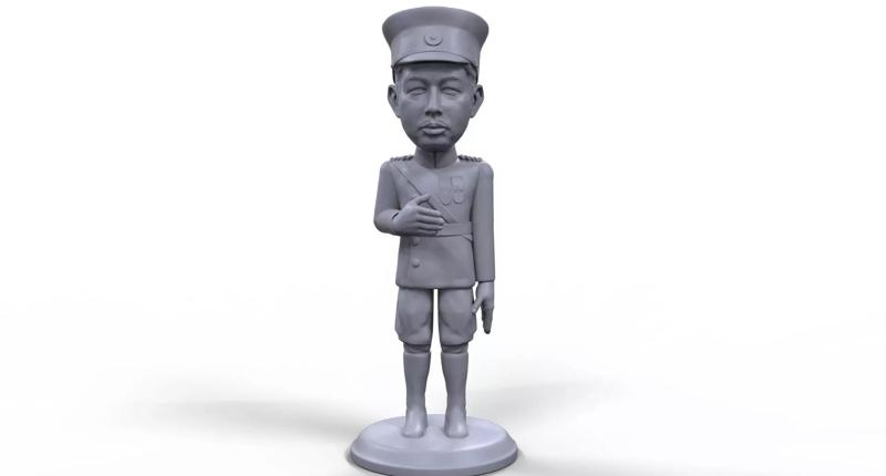 Emperor Hirohito stylized high quality 3D printable miniature