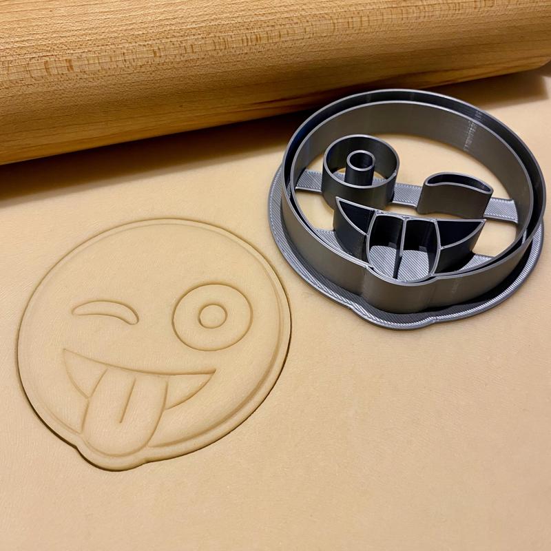"Wink with Tongue" Emoji Cookie Cutter