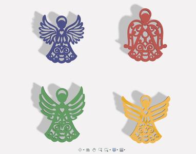 CHRISTMAS SPHERES OF ANGELS