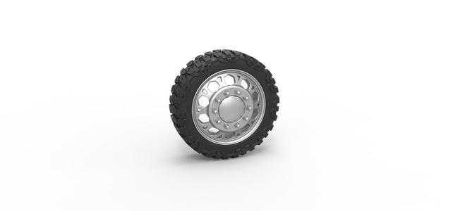 Diecast Front semi wheel for pickup Version 23 Scale 1:25