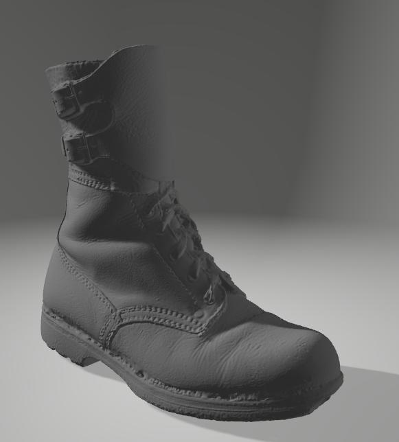 Military boots scan model boots real