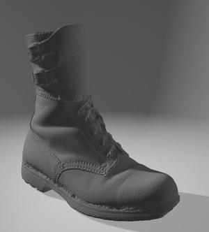 Military boots scan model boots real