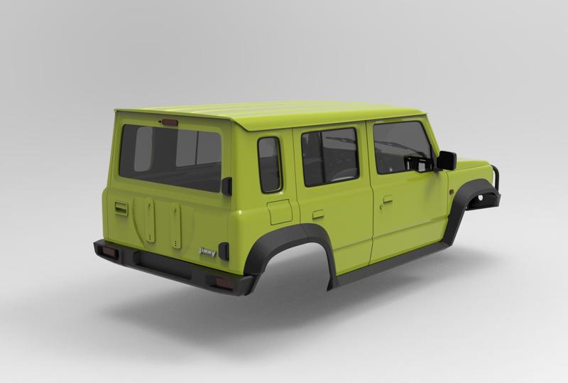 RC car body Suzuki Jimny 5 doors 313mm wheelbase