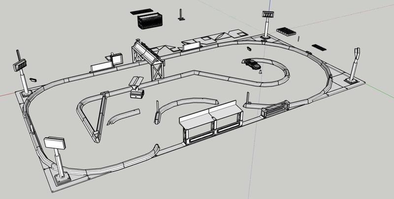 Mini-z or Micro drift track.