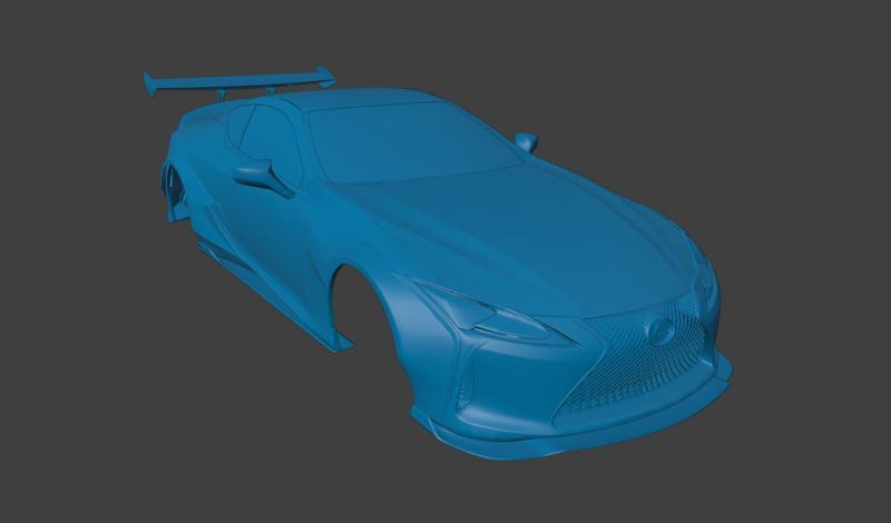 RC BODY LEXUS LC500 WIDEBODY 2021 1:10 3D PRINT STL