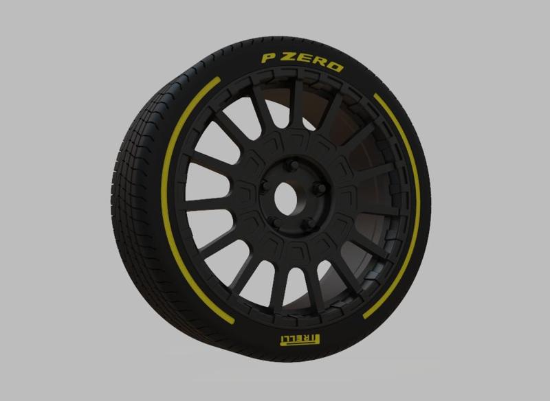 Miniature Enkei Overlander Rim & Tire