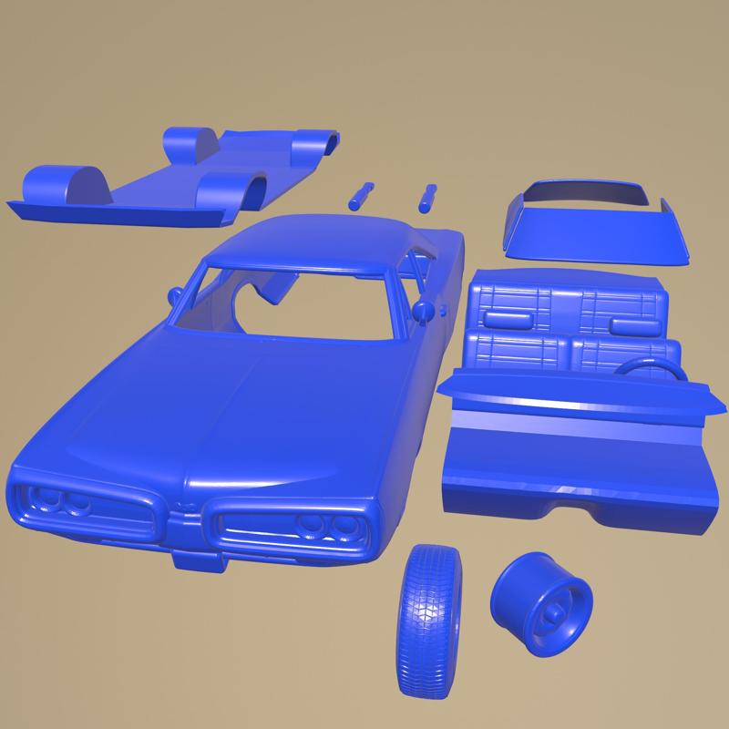 Dodge Coronet hardtop coupe 1970 Printable Car In Separate Parts