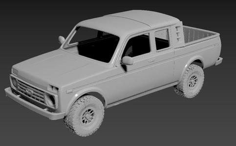 LADA NIVA PICKUP RC BODY