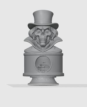 Haunted Mansion Disneyland Hatbox Ghost Guardian Bust