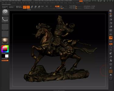 GUANGONG statue of chinese warrior on horse
