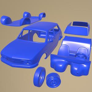 Volkswagen Brasilia 1973 Printable Car In Separate Parts