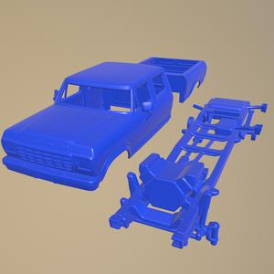 FORD F-250 CREWCAB 1978 PRINTABLE CAR BODY WITH CHASSIS