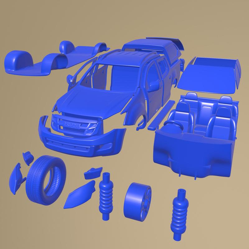 ISUZU D-MAX DOUBLE CAB HUNTSMAN 2014 PRINTABLE CAR IN SEPARATE PARTS