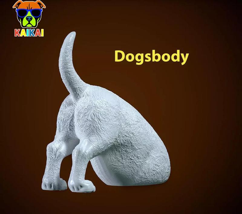 Gold digging dog model - Dog statue - 3D print